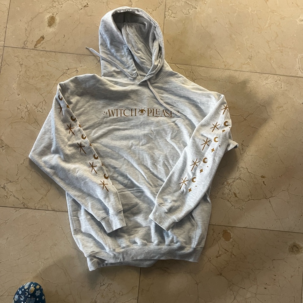 Kat Graham Hoodie with Gold Star and Moon Design